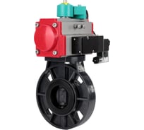 Затвор НПВХ-НПВХ-E-2W-Fb-ISO Дн100 Ру10 пневмопривод, пневмораспр, магнитн. перекл. DN.ru D050-83767