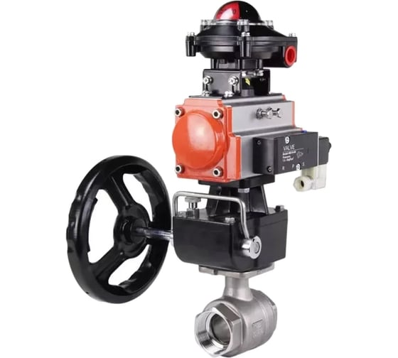 Кран шаровой КШМП.316.230-ISO Ду50 Ру63, пневмопривод DA-065, пневмораспределитель 220VAC, БКВ LSB-410, дублёр HDM-1 DN.ru D160-70131 1