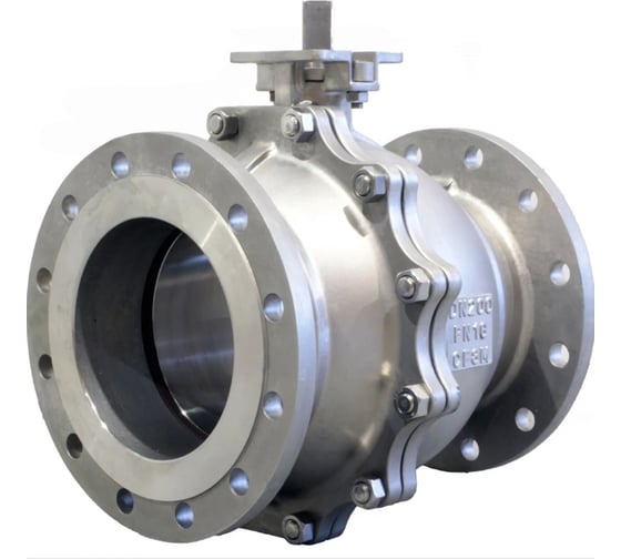 Кран шаровой КШФП.316.200 Ду250 Ру16 полнопроходной с ISO-фланцем и голым штоком DN.ru D160-69458 1