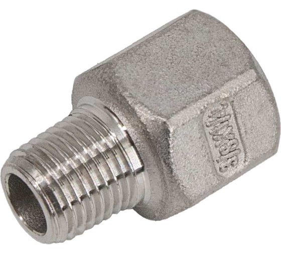 Футорка обратная NEWKEY нержавеющая, AISI304 DN10 x DN8 (3/8 x 1/4), (CF8), PN16, набор 2 шт NAB2-NK-FHBN10x8/4