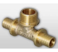 Аксиальный тройник RITABLE с наружной резьбой, латунь, 16x1/2x16, 2 шт 110171004161216