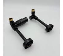 Комплект термостатический осевой 1/2 с трубками и чашками черный VIVALDO AXTRVSRP-BL