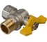 Шаровой кран Terma газовый, угловой, 1/2", в/н, бабочка 26057 4