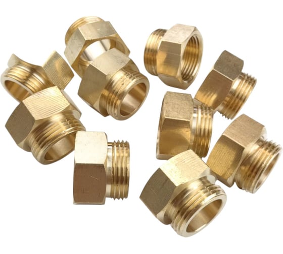 Муфта латунная переходная Профитт 3/4ВР х 3/4НР, 10 шт 9279295 1