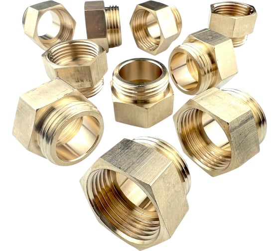 Муфта латунная переходная 1НР х 1ВР, 10 шт Профитт 9279325 1