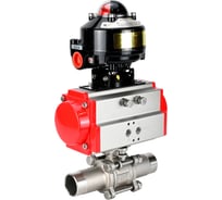 Кран шаровой DN.ru 316-316-PTFE-W-ISO-H Ду25 Ру63 пневмопривод DA-083, БКВ LSB-510 D160-55595