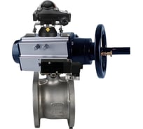 Кран DN.ru КШФПТ-ISO.304.180 Ду100 Ру16 3-составной WDVF, пневмопривод, пневмораспр., БКВ D160-68583