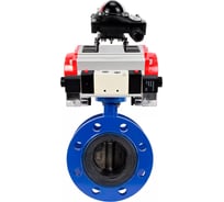 Затвор дисковый DN.ru GGG40-304-EPDM-2W-F-H Ду100 Ру16 пневмопривод SA-140, пневмораспределитель (2EM) 220VAC, БКВ LSB-210 D050-56153