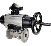 Кран шаровой DN.ru 316-316-FP-F-ISO-H Ду65 Ру40, пневмопривод, пневмораспределитель, БКВ D160-65999