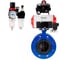 Затвор дисковый DN.ru GGG40-304-EPDM-2W-F-H Ду125 Ру16 пневмопривод DA-130, пневмораспределитель 220VAC, БКВ LSB-410, БПВ D050-56593 1