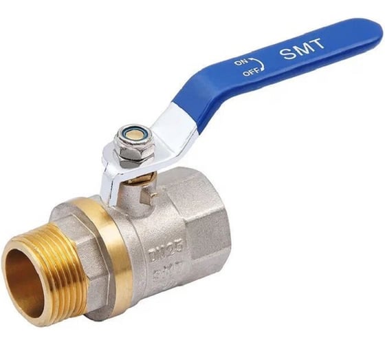 Шаровой кран SMT 1МxF синяя ручка (никель-железо) 521NY6610B 1