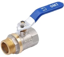 Шаровой кран SMT 3/4МxF синяя ручка (никель-железо) 521NY6605B