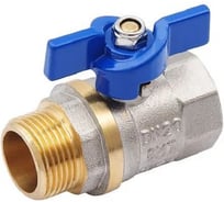 Шаровой кран SMT 3/4МxF синяя бабочка (никель-железо) 523NY6605BB