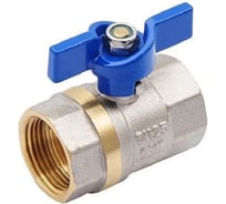 Шаровой кран SMT 1FxF синяя бабочка (никель-железо) 522NY6610BB