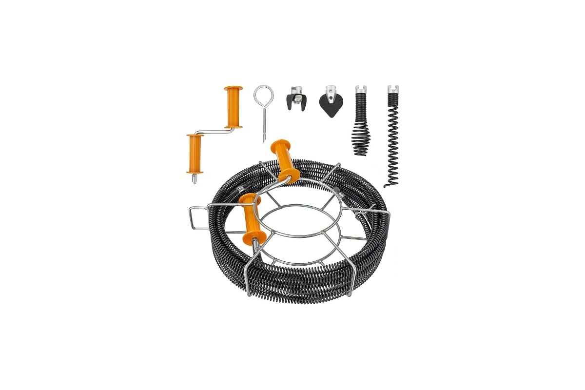 Набор для прочистки канализации КРОКОЧИСТ до 110 мм, 15 метров 51315-16-15Н  - выгодная цена, отзывы, характеристики, фото - купить в Москве и РФ