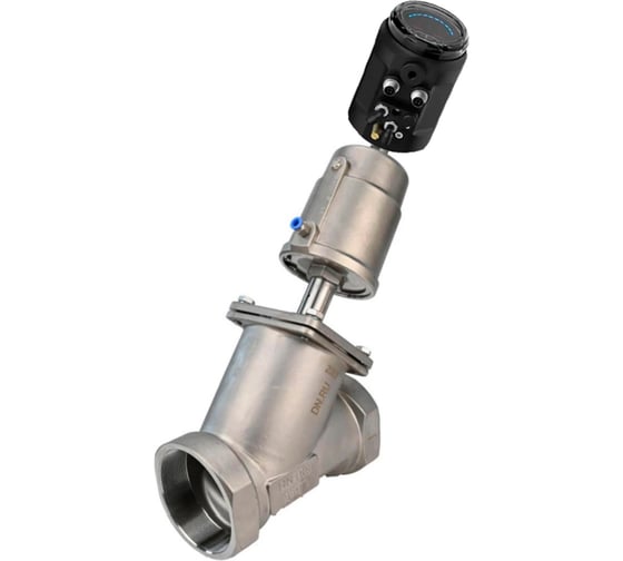 Клапан отсечной пневматический DN.ru 316-316-PVT Ду20 Ру16, ЭИП IEVP-1500 (ход 25-50мм) D110-00381 1