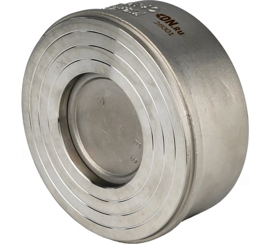 Клапан обратный DN.ru КОП-316-316-Fb Ду15 Ру40 межфланцевый, пружинный, корпус и диск нержавеющая сталь 316, WDVF D100-04023 1