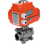 Кран шаровой DN.ru 316-316-PTFE-FP-W-ISO-H WDVF Ду40 Ру40, с 1/4-оборотным электроприводом QT2-005 220В D160-73289