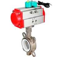 Затвор дисковый DN.ru 304-304-PTFE-2W-Fb-H Ду65 Ру16 пневмопривод DA-065, магнитный переключатель МППП-200 D050-84809