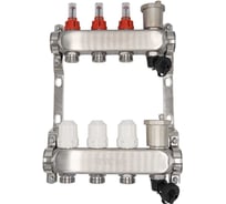 Коллекторный блок RVC ТП нержавеющая сталь, 1 (DN25)3 x 3/4 (евроконус), с расходомерами 18800