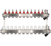 Коллекторный блок RVC ТП нержавеющая сталь, 1 (DN25)11 x 3/4 (евроконус), с расходомерами 18808