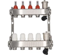 Коллекторный блок RVC ТП нержавеющая сталь, 1 (DN25)4 x 3/4 (евроконус), с расходомерами 18801