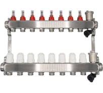 Коллекторный блок RVC ТП нержавеющая сталь, 1 (DN25)8 x 3/4 (евроконус), с расходомерами 18805