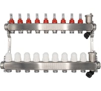 Коллекторный блок RVC ТП нержавеющая сталь, 1 (DN25)9 x 3/4 (евроконус), с расходомерами 18806