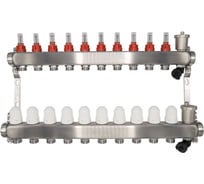 Коллекторный блок RVC ТП нержавеющая сталь, 1 (DN25)10 x 3/4 (евроконус), с расходомерами 18807