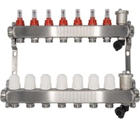 Коллекторный блок RVC ТП нержавеющая сталь, 1 (DN25)7 x 3/4 (евроконус), с расходомерами 18804