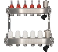 Коллекторный блок RVC ТП нержавеющая сталь, 1 (DN25)5 x 3/4 (евроконус), с расходомерами 18802