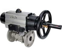 Кран шаровой DN.ru 316-316-FP-F-ISO-H Ду100 Ру25, пневмопривод, пневмораспределитель D160-65989