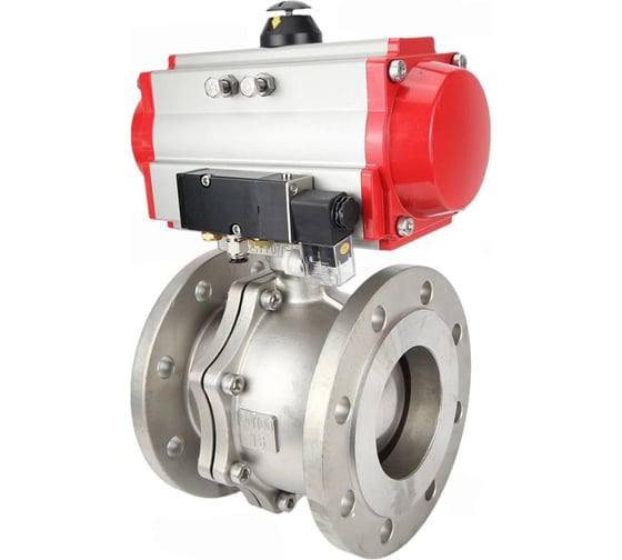 Кран шаровой DN.ru 316-316-PTFE-F-ISO-R Ду200 Ру16 полнопроходной, пн.привод, пн.распр. D160-61040 1