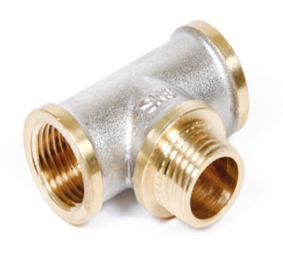 Тройник SMT ВР-НР-ВР 1/2 (ник-жел), 766NY6604 1