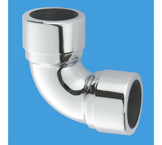 Отвод на 90 McAlpine компресс. Ду=32ммхДу=32мм; латунь хром. 32A-CB 1