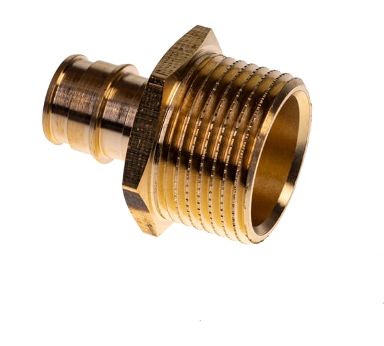 Муфта для PE-X труб РОС радиальная латунь Дн 20х1 НР  (127-3710) R0341354 1
