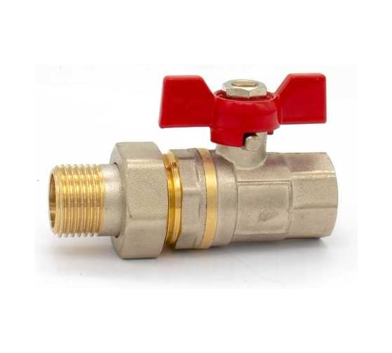 Кран шаровой DORON 1/2 В-Н, бабочка, с американкой 003628 1