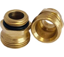 Ниппель переходной под евроконус АПОГЕЙ латунный G1/2''НР-G3/4''ЕК с резиновым кольцом (2 шт.) 311003