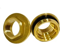 Футорка латунная АПОГЕЙ G1НР-G1/2''ВР с резиновым кольцом (2 шт) 311025