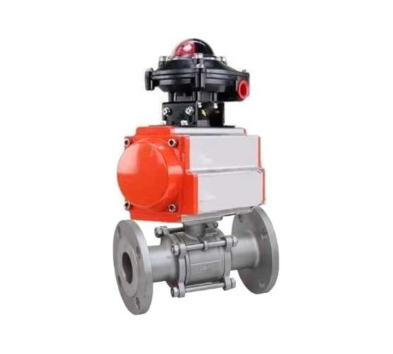 Кран шаровой DN.ru КШФПТ 304.180 Ду50 Ру40 пневмопривод DA-065, БКВ LSB-210 D160-72715 1