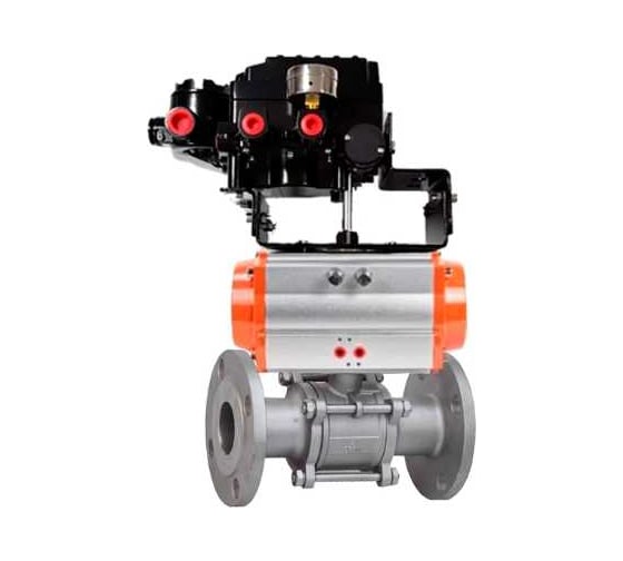 Кран шаровой DN.ru КШФПТ 304.180 Ду20 Ру40 пневмопривод SA-052, электропневматический позиционер EPRP1-NU-Fb-08 с обратной связью D160-71928 1