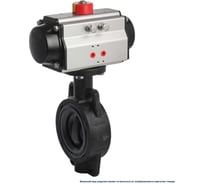 Затвор дисковый пластик Архимед DN125, уплотнение FPM-для кислоты с пневмоприводом двойного действия AP30001*4-140.DA