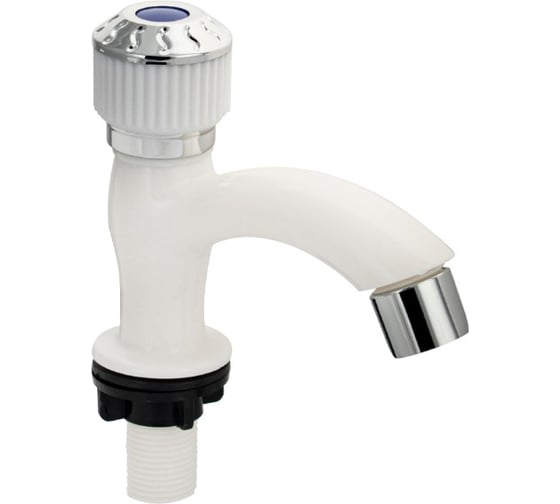 Кран на одну воду BRIMIX на раковину, металлокерамика, модель мини, из высокопрочного АБС пластика, цвет БЕЛЫЙ 6622 1