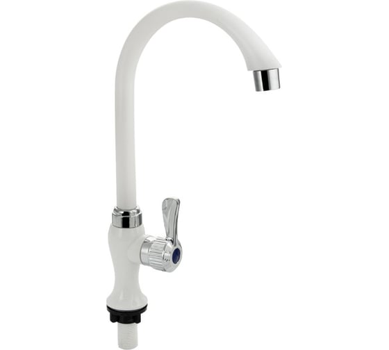 Кран на одну воду BRIMIX металлокерамика, из высокопрочного АБС пластика, модель элегант, цвет БЕЛЫЙ 6624 1