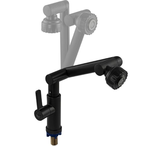 Кран на одну воду BRIMIX для кухонной мойки и раковины, металлокерамика, из высокопрочного пластика АБС, поворотный излив и аэратор, цвет ЧЕРНЫЙ 6618 1