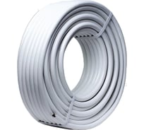 Гофрированная труба KOFULSO нержавеющая сталь, отоженная, с полиэтиленовым покрытием 20ПМ белая (бухта 30м) 20ПМ/30 (б)