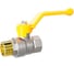 Кран шаровой латунный LD Pride 47.40.В-Н.Р GAS Ду 40, Ру 25, рычаг с биркой LD 47.122.2.40.M02 GAS 1