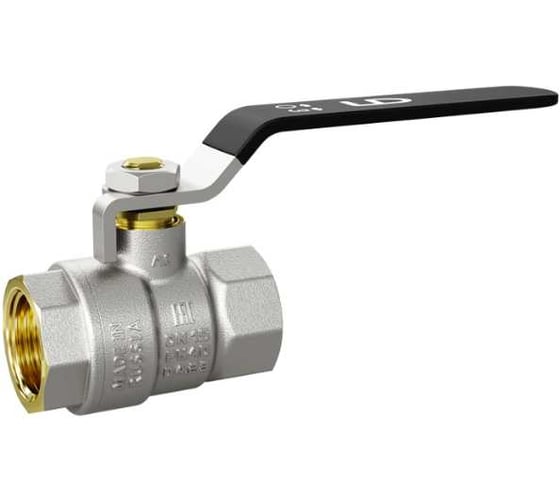 Кран шаровой латунный LD Pride 47.50.В-В.Р Ду 50 Ру 25 рычаг стальной с биркой LD 47.113.2.50.M02 1