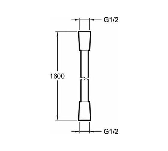 Шланг для душа Jacob Delafon E75206-BL 160 см, черный 00000093493