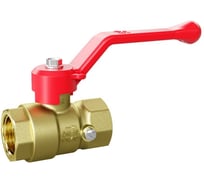 Кран шаровой LD Pride латунный для манометра 44.15.В-В.2М.Р Ду 15 М20 Ру 40 рычаг (red) с биркой LD 44.393.15.20 R